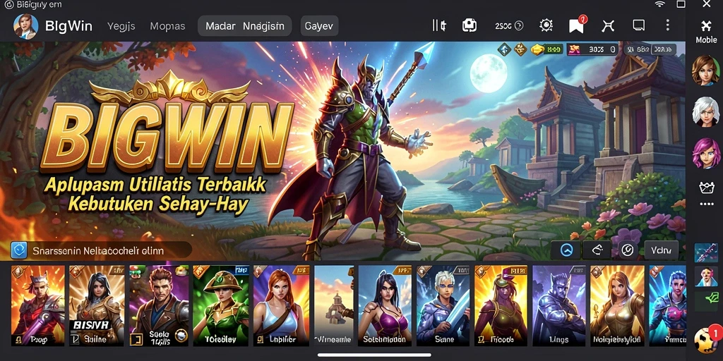 Screenshot BIGWIN menampilkan antarmuka aplikasi yang intuitif dan fitur-fitur utilitasnya.