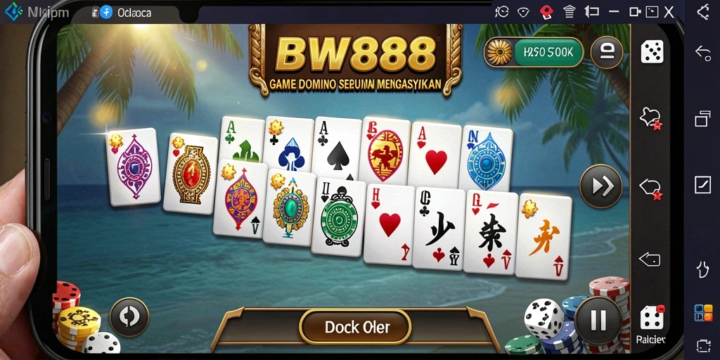 Gameplay seru dari BW888 yang menampilkan domino.