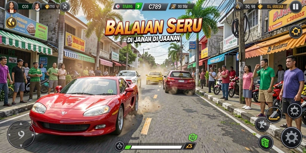 Gameplay C789 yang menegangkan dan menarik di jalanan.