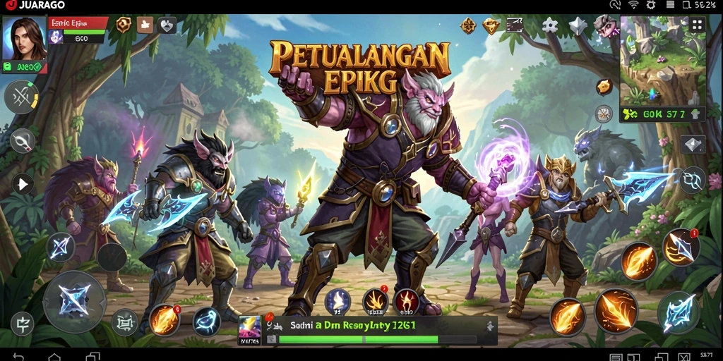Screenshot menampilkan gameplay RPG yang menegangkan di JUARAGO.
