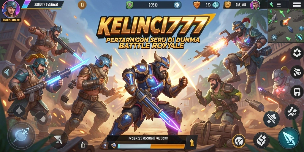 Screenshot gameplay KELINCI777 menampilkan aksi pertarungan seru di medan perang.