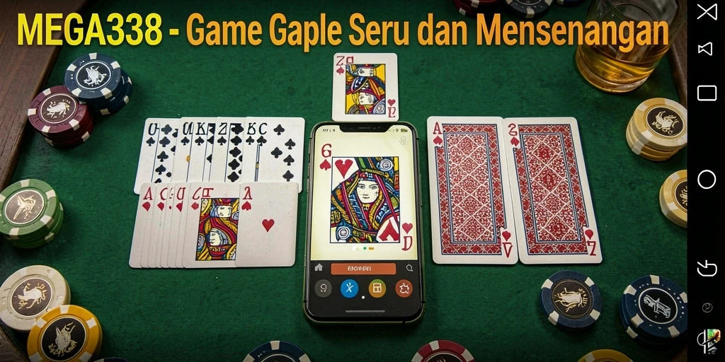 Tampilan gameplay seru di MEGA338 saat bermain Gaple.
