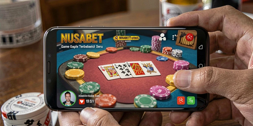 Tampilan gameplay Gaple yang seru dan interaktif di NUSABET.