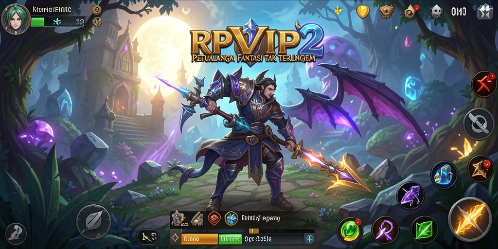 Tampilan gameplay RPVIP2 dengan aksi pertempuran RPG yang mendebarkan.