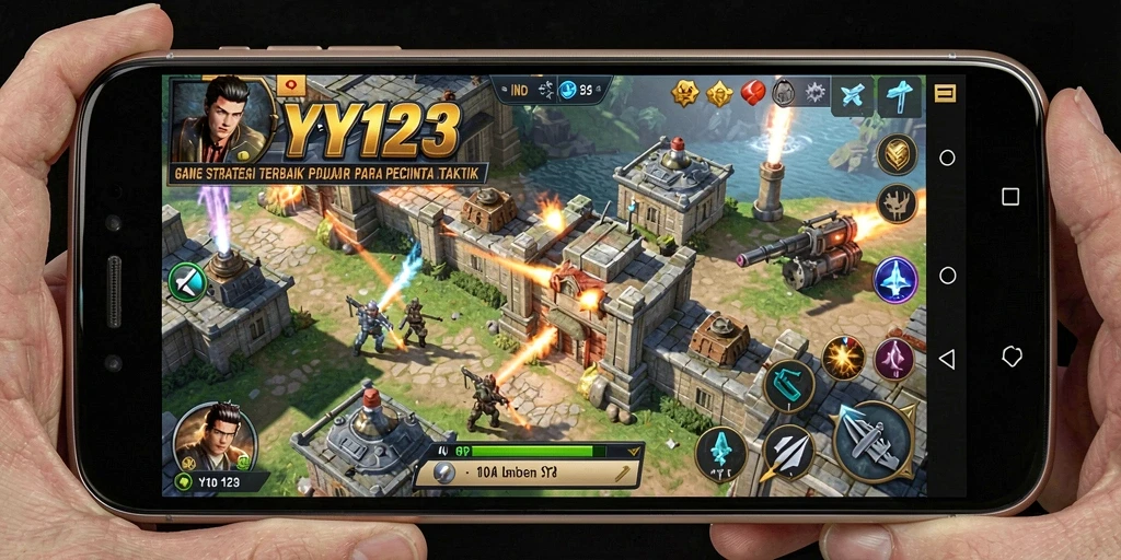 Tampilan gameplay strategi yang mendebarkan di YY123.